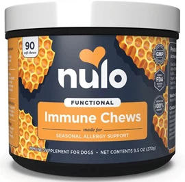 Nulo 功能性抗季節敏感強化免疫力 保健咀嚼犬用小食 90粒