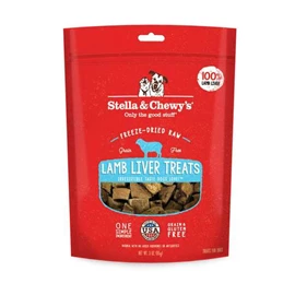 STELLA & CHEWY'S FREEZE-DRIED SINGLE INGREDIENT TREATS - LAMB LIVER 3OZ 