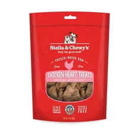 STELLA & CHEWY'S FREEZE-DRIED SINGLE INGREDIENT TREATS - CHICKEN HEART 3OZ 