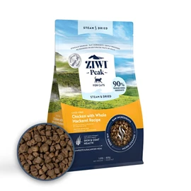 ZIWI PEAK STEAM DRIED CAGE-FREE CHICKEN WITH WHOLE MACKEREL RECIPE FOR CATS 