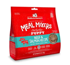 STELLA & CHEWY'S FREEZE-DRIED MEAL MIXERS - PERFECTLY PUPPY BEEF & SALMON MEAL MIXERS 