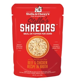 STELLA & CHEWY’S STELLA'S SHREDRS - BEEF & CHICKEN RECIPE IN BROTH 2.8OZ