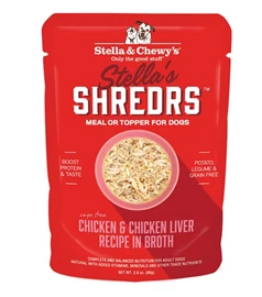 STELLA & CHEWY’S STELLA'S SHREDRS - CHICKEN & CHICKEN LIVER RECIPE IN BROTH 2.8OZ