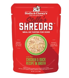 STELLA & CHEWY’S STELLA'S SHREDRS - CHICKEN & DUCK RECIPE IN BROTH 2.8OZ