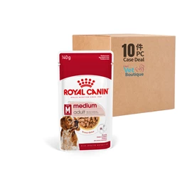 ROYAL CANIN SHN MEDIUM ADULT (CHUNKS IN GRAVY) DOG POUCH 140G (1X10) 