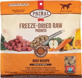 PRIMAL FREEZE-DRIED RAW PRONTO 凍乾狗糧 - 牛肉配方16OZ