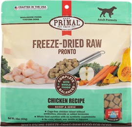 PRIMAL FREEZE-DRIED RAW PRONTO 凍乾狗糧 - 雞肉配方 16OZ