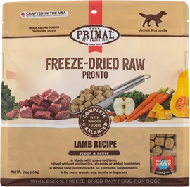 PRIMAL FREEZE-DRIED RAW PRONTO 凍乾狗糧 - 羊肉配方 16OZ