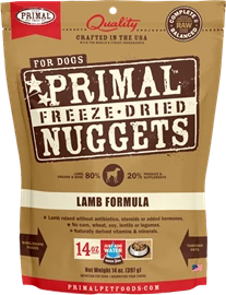 PRIMAL FREEZE-DRIED NUGGETS 凍乾狗糧 - 羊肉配方 14OZ