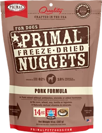 PRIMAL FREEZE-DRIED NUGGETS 凍乾狗糧 - 豚肉配方14OZ