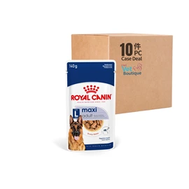 ROYAL CANIN SHN MAXI ADULT (CHUNKS IN GRAVY) DOG POUCH 140G (1X10) 