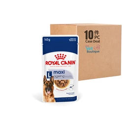 ROYAL CANIN SHN MAXI AGEING (CHUNKS IN GRAVY) DOG POUCH 140G (1X10) 