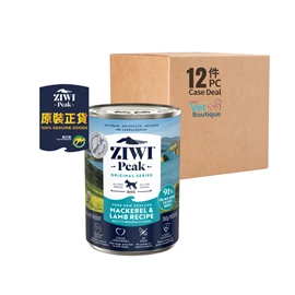 ZIWI PEAK鮮肉狗罐頭 鯖魚及羊肉配方 390克 (1 X 12)