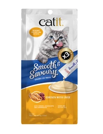 CATIT SMOOTH & SAVOURY, CHICKEN WITH LIVER 60G (15G X 4)