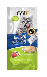 CATIT SMOOTH & SAVOURY, TUNA WITH SCALLOP (15G X 4)