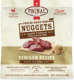 PRIMAL FREEZE-DRIED NUGGETS 凍乾貓糧 - 鹿肉配方14OZ