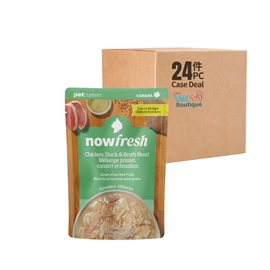 NOW FRESH ALL CAT SHREDDED CHICKEN, DUCK & BROTH BLEND 2.5OZ (1X24) 