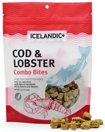 ICELANDIC Cod & Lobster Combo Bites Fish Dog Treat 3.52oz