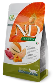FARMINA Quinoa N&D Pumpkin Adult Grain-Free Cat Food – Duck & Cantaloupe 1.5kg