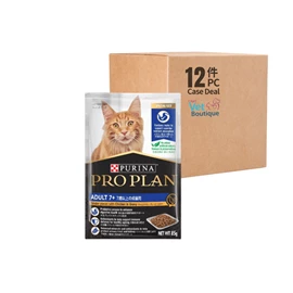 PURINA PROPLAN Adult Cat Pouch - SENIOR 7+ Chicken in Gravy Formula 85G(1x12)