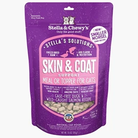 STELLA & CHEWY'S STELLA'S SOLUTIONS SKIN & COAT CAGE FREE DUCK & WILD CAUGHT SALMON MIXERS 7.5OZ