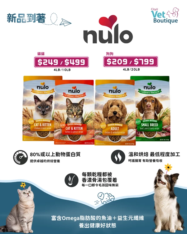 城大寵康薈 CityU Vet Boutique x Nulo新品上市