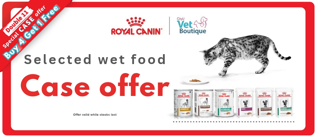 Royal Canin selected wet case buy 4 get 1 free