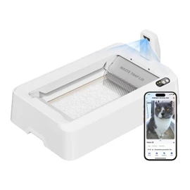 PETKIT PUROBOT CRYSTAL DUO AI Automatic Cat Litter Box - White 