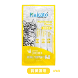KAKATO 功能保健肉泥系列 - 腎臟日常保健（走地雞味）15g × 4 條