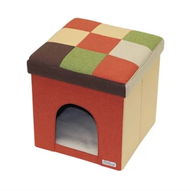 NECOCO House & Stool Orange Mosaic Regular