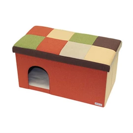 NECOCO House & Stool Orange Mosaic Wide