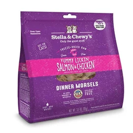 STELLA & CHEWY'S Freeze-Dried Raw Dinner Morsels - Yummy Lickin' Salmon and Chicken Dinners