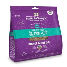 STELLA & CHEWY'S Freeze-Dried Raw Dinner Morsels - Sea Licious Salmon and Cod Dinners