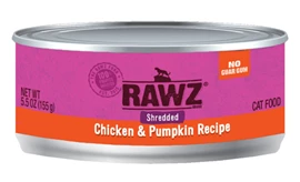 RAWZ Shredded Canned Cat Food - Chicken & Pumpkin Recipe 155g