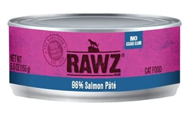 RAWZ 96% Meat Canned Cat Food - 96% Salmon Pate 155g 