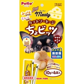 Petio Dog Meaty Chicken Breast & Bonito & Cheese Meat Bites With Filling (DHA, EPA+) 10 x 4 bags
