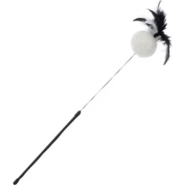 Petio Necoco BLACK TACT Fluffy Ball & Feather Cat Teaser