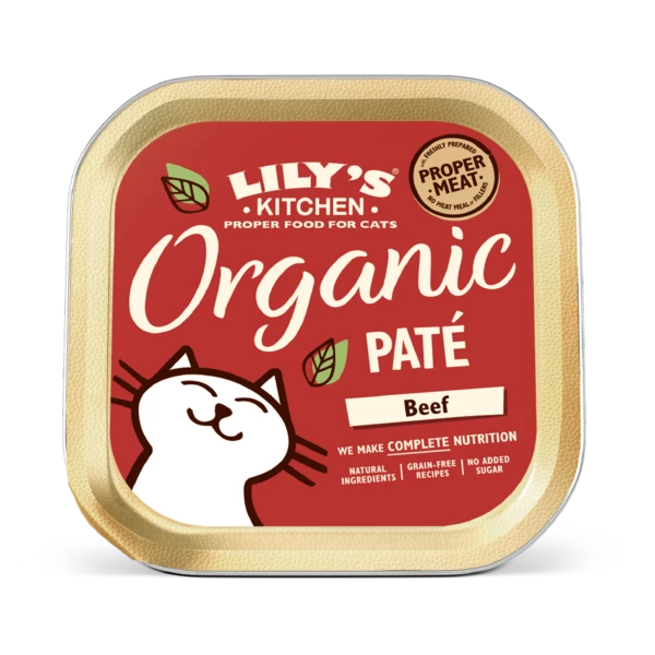 LILY S KITCHEN ORGANIC WET FOOD FOR CATS Organic Beef Pate 85g