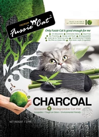 Fussie Cat Natural Charcoal Paper Litter 7L