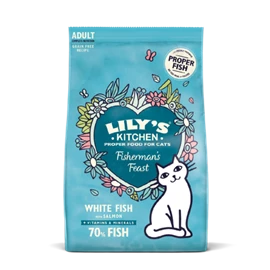 LILY'S KITCHEN DRY FOOD FOR CATS - White Fish & Salmon Dry Food 2KG