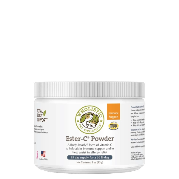WHOLISTIC PET ORGANICS Ester C Powder 85g CityU Vet Boutique Veterinarian Recommended