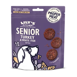 LILY'S KITCHEN TREATS FOR DOGS - Senior Turkey and White Fish Bites 70g