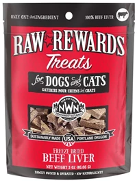 NORTHWEST NATURALS Freeze Dried Treats for Dogs and Cats - Beef Liver 3oz