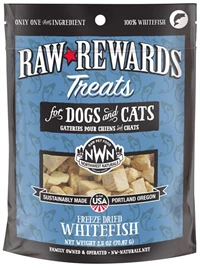 NORTHWEST NATURALS FREEZE DRIED TREATS FOR DOGS AND CATS - WHITEFISH 2.5OZ