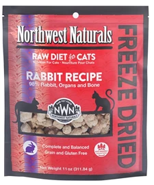 NORTHWEST NATURALS Freeze Dried Diets for Cats -  Rabbit 11oz