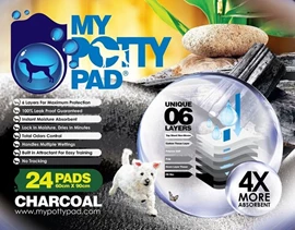 MY POTTY PAD Pet Sheets - Charcoal 60 x 90 cm 24 pcs