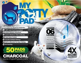 MY POTTY PAD Pet Sheets - Charcoal 45 x 60 cm 50 pcs