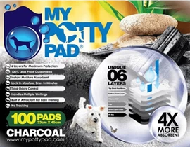 MY POTTY PAD Pet Sheets - Charcoal 33 x 45 cm 100 pcs