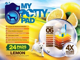 MY POTTY PAD Pet Sheets - Lemon 60 x 90 cm 24 pcs