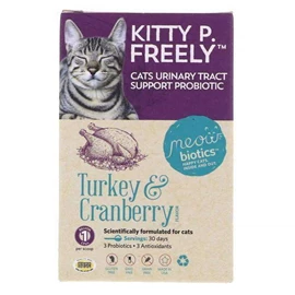 FIDOBIOTICS Meowbiotics Kitty P. Freely Turkey & Cranberry Urinary Tract Support Cat Probiotic